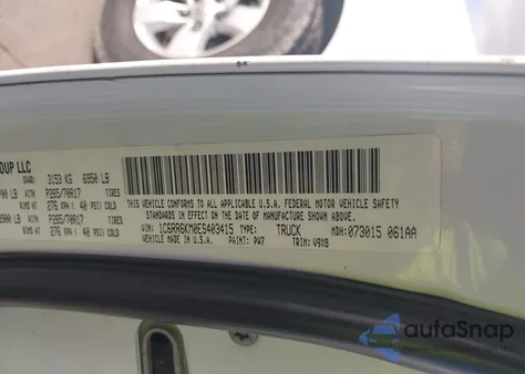 2014 Ram 1500 Tradesman z USA, uszkodzony, nr VIN 1C6RR6KM0ES403415